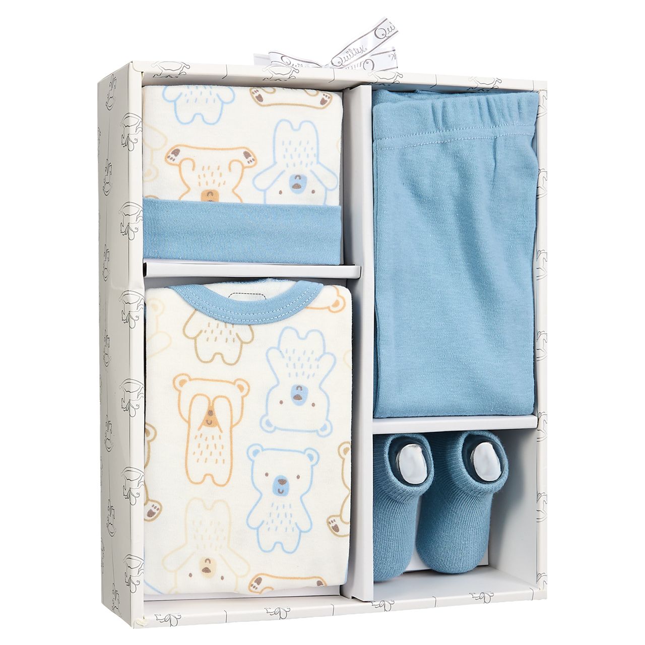 4-Piece Baby Box Set - Blue Bears