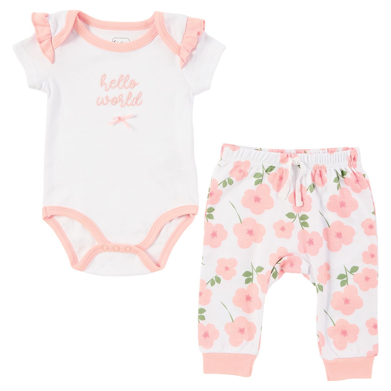 4-Piece Baby Box Set - Pink Hello World